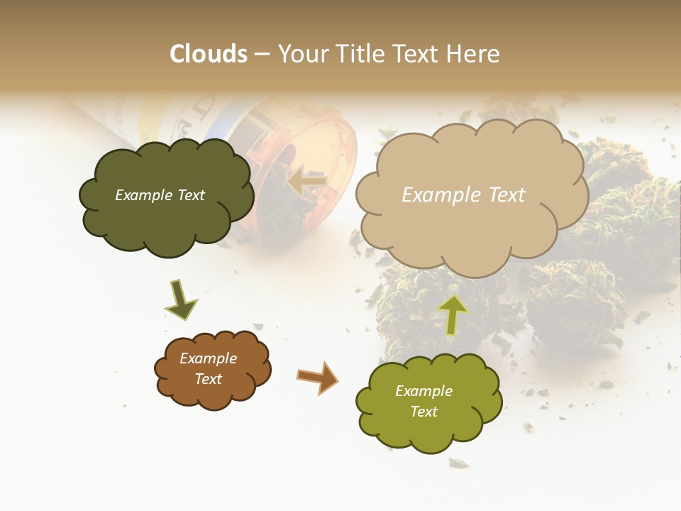 On White Thc Purple Kush PowerPoint Template