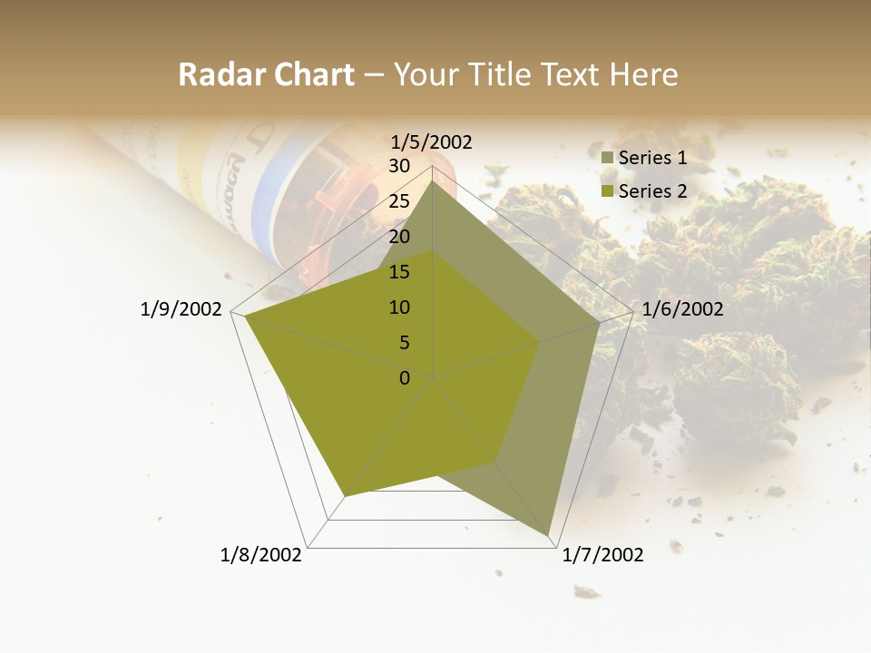 On White Thc Purple Kush PowerPoint Template