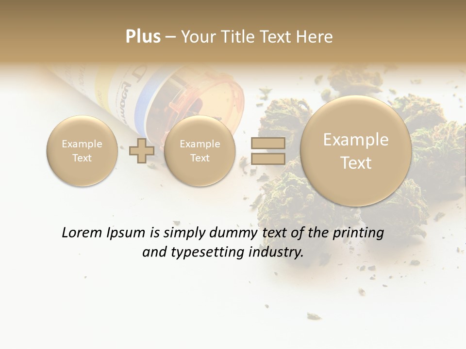 On White Thc Purple Kush PowerPoint Template