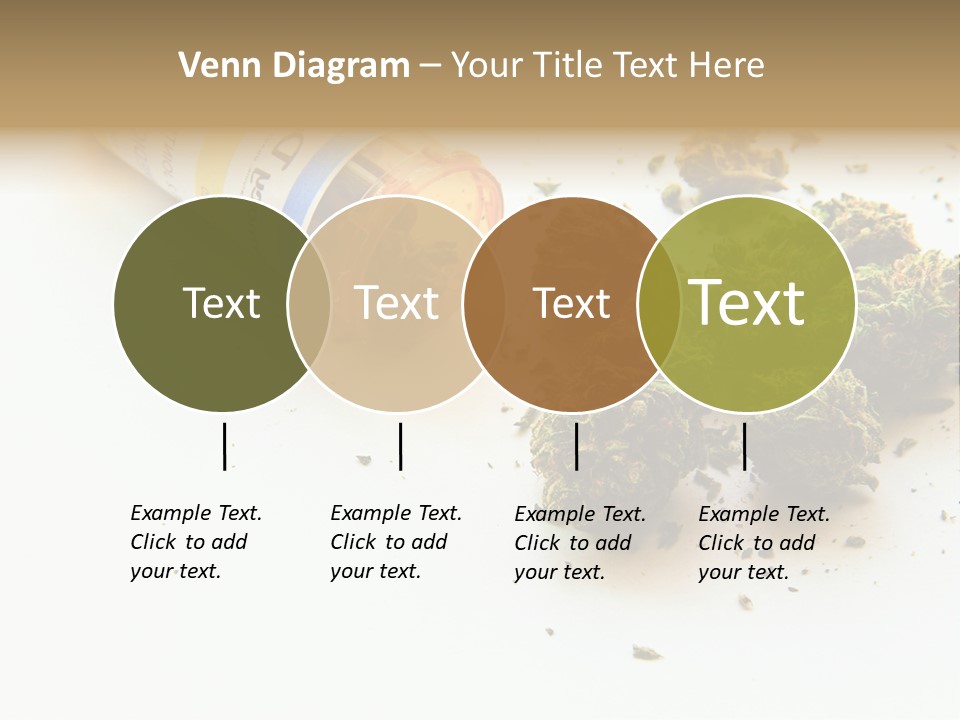 On White Thc Purple Kush PowerPoint Template