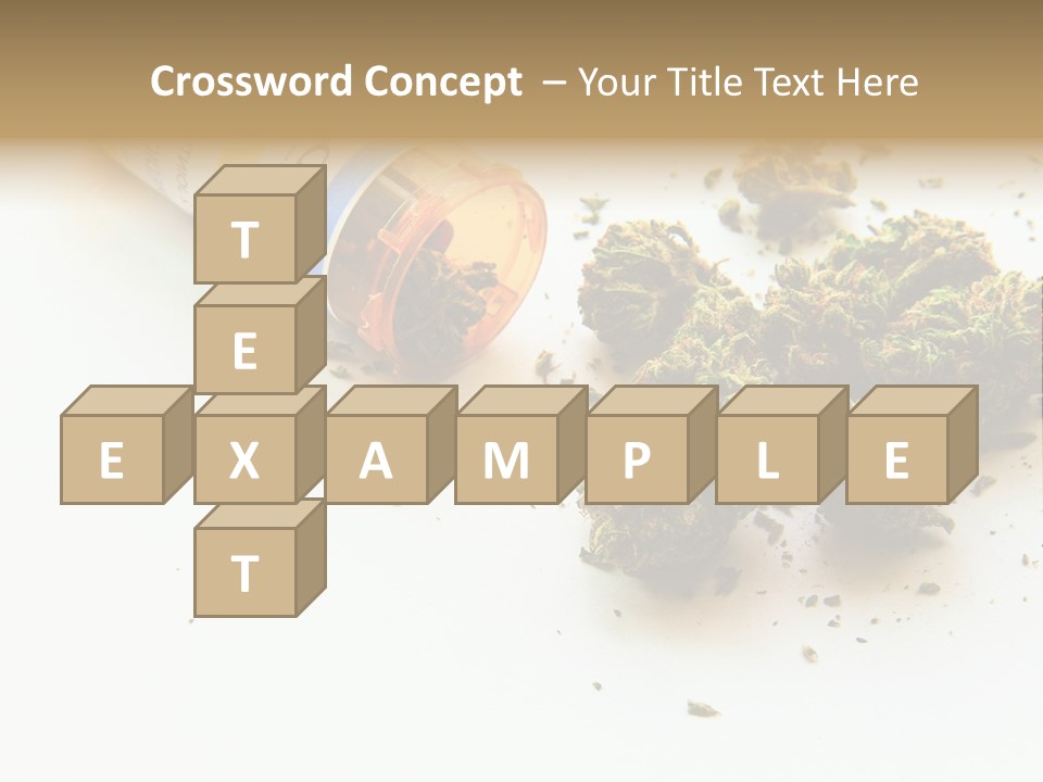 On White Thc Purple Kush PowerPoint Template