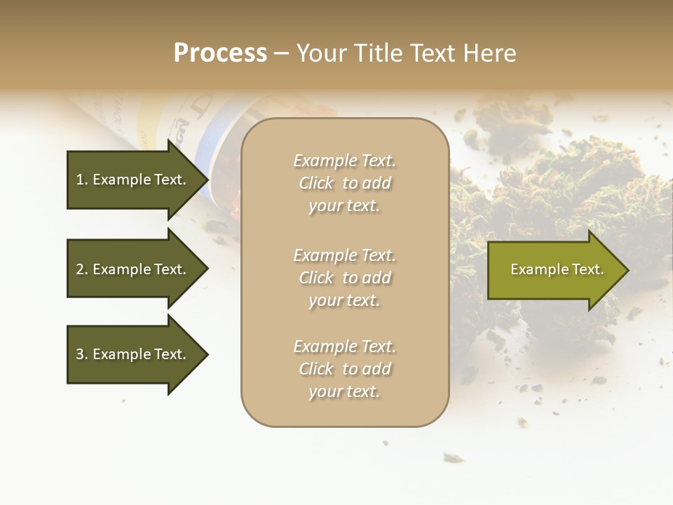 On White Thc Purple Kush PowerPoint Template