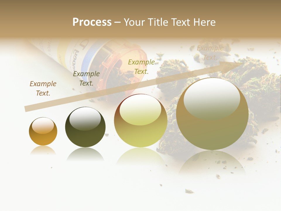 On White Thc Purple Kush PowerPoint Template