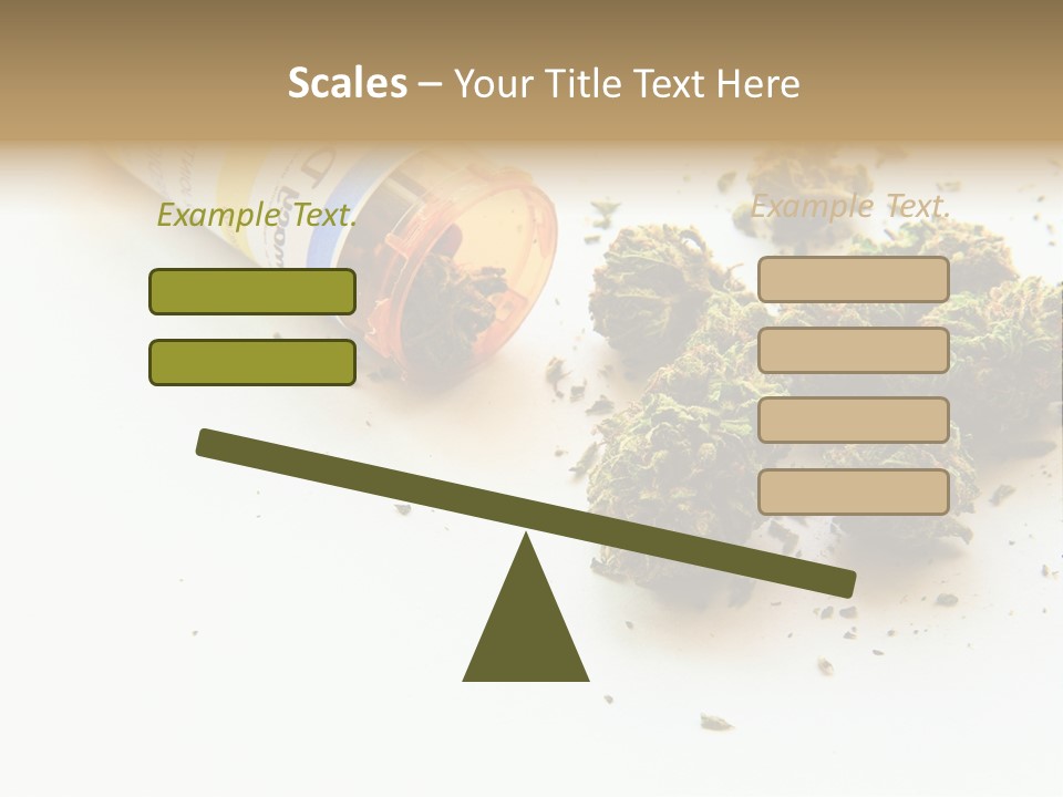 On White Thc Purple Kush PowerPoint Template