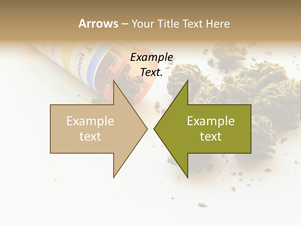 On White Thc Purple Kush PowerPoint Template