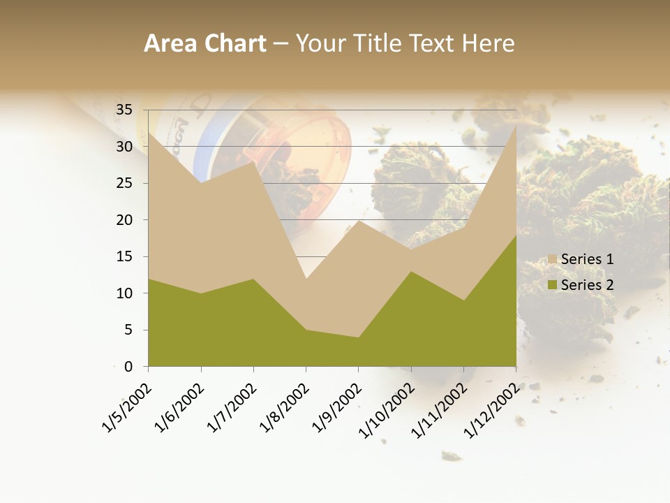 On White Thc Purple Kush PowerPoint Template