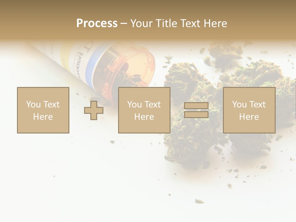 On White Thc Purple Kush PowerPoint Template