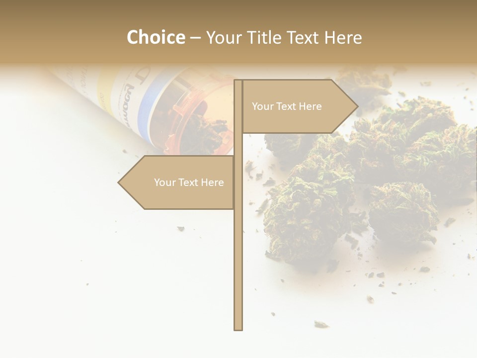 On White Thc Purple Kush PowerPoint Template