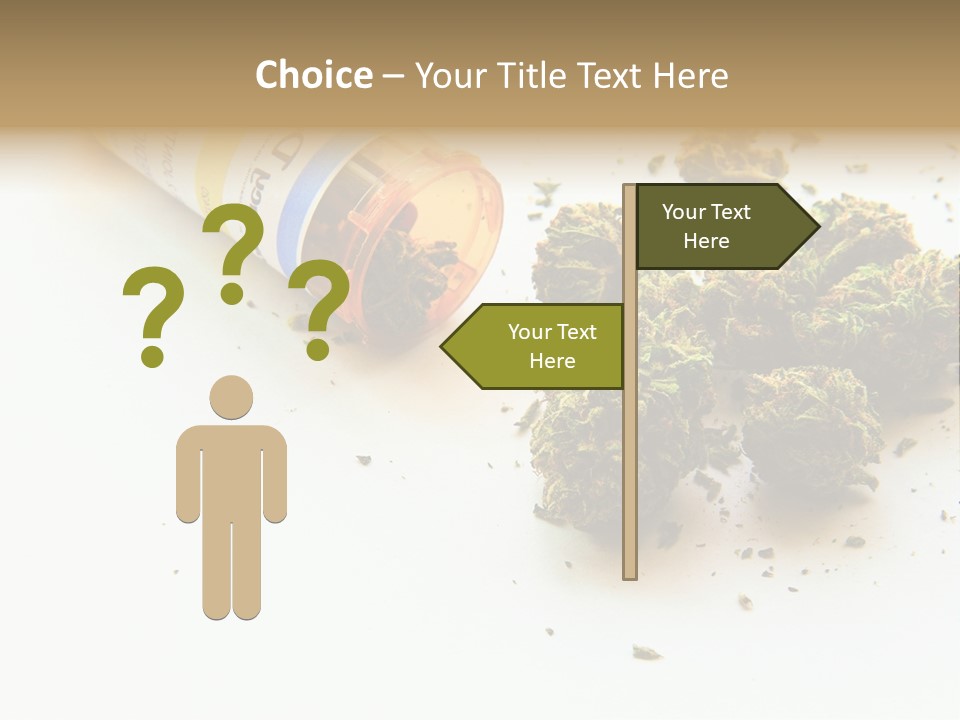 On White Thc Purple Kush PowerPoint Template