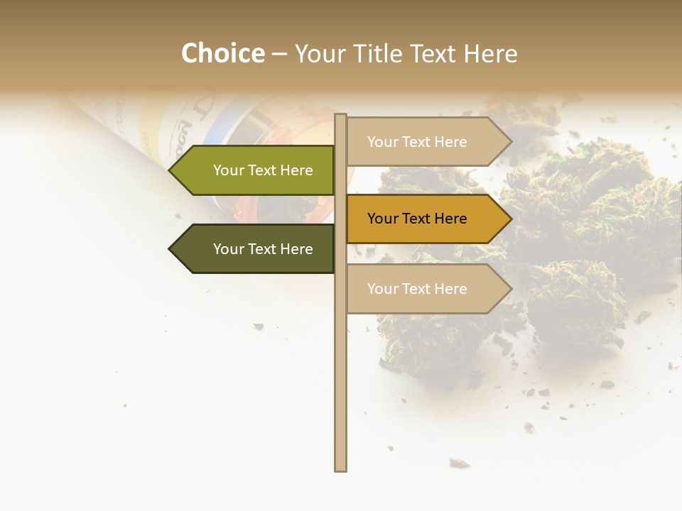 On White Thc Purple Kush PowerPoint Template