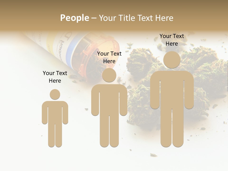 On White Thc Purple Kush PowerPoint Template