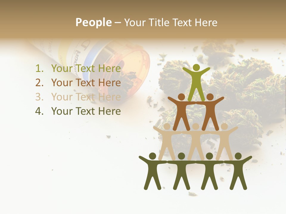 On White Thc Purple Kush PowerPoint Template