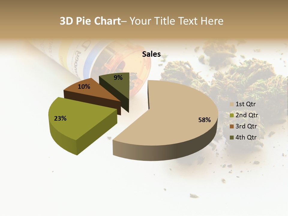 On White Thc Purple Kush PowerPoint Template