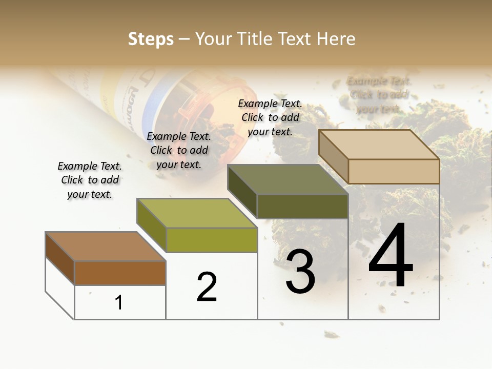 On White Thc Purple Kush PowerPoint Template