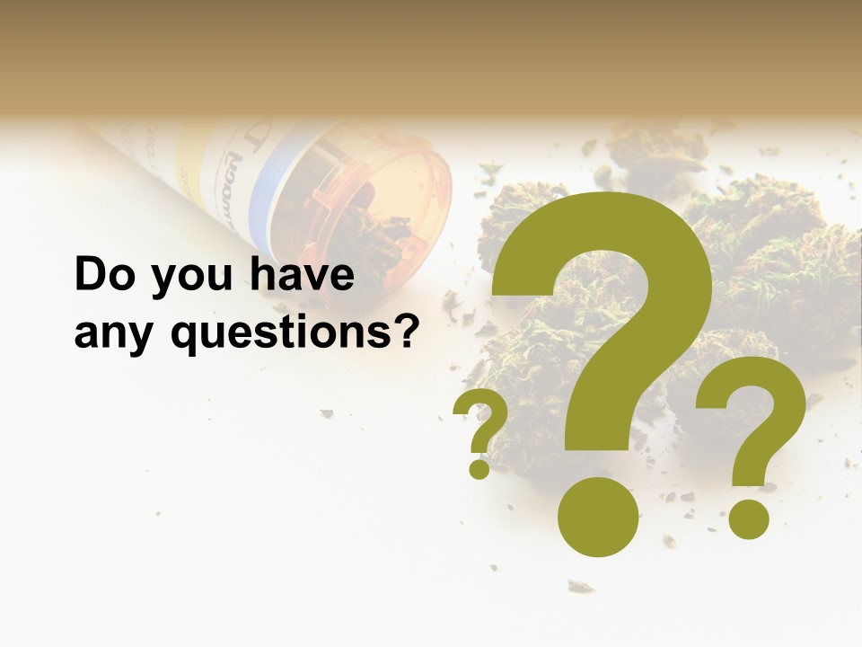 On White Thc Purple Kush PowerPoint Template