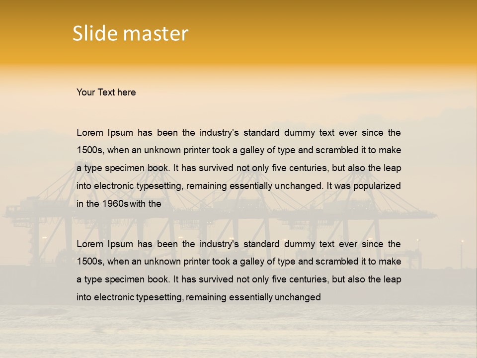 Republic Orange Shipping PowerPoint Template