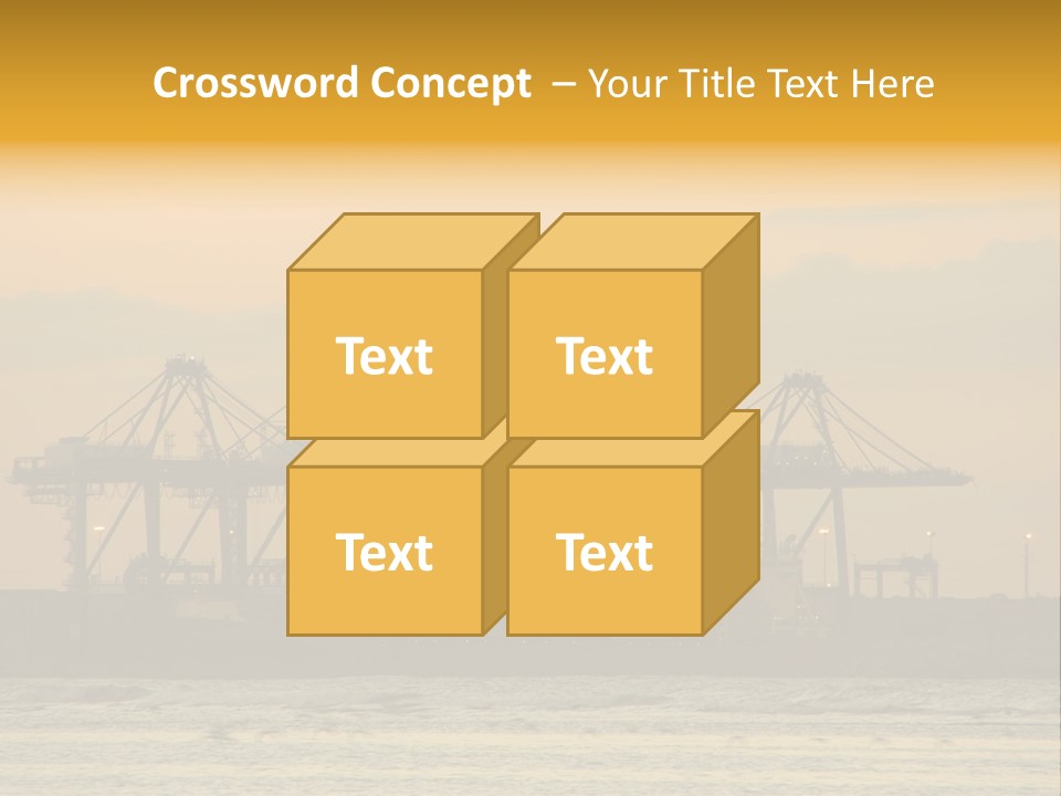 Republic Orange Shipping PowerPoint Template
