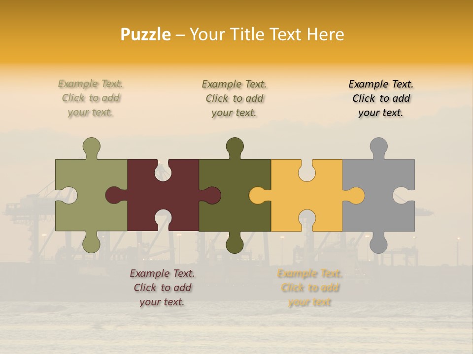 Republic Orange Shipping PowerPoint Template