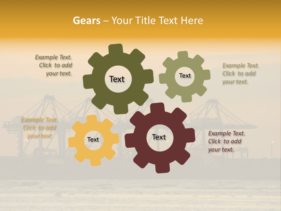 Republic Orange Shipping PowerPoint Template