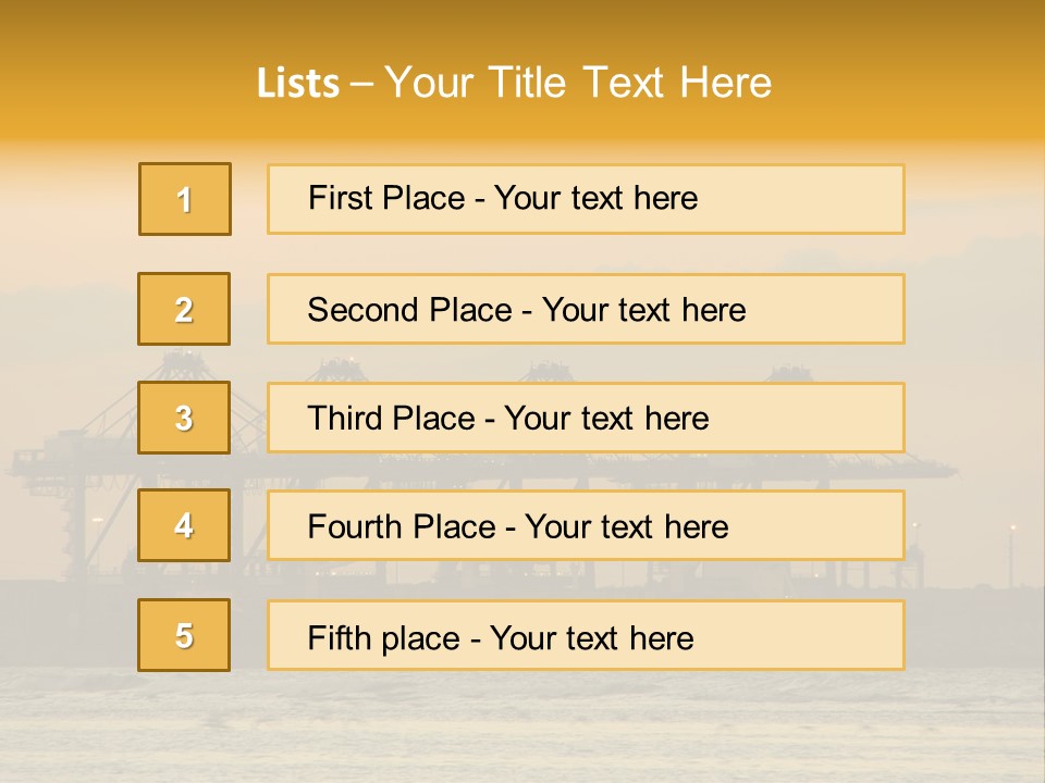Republic Orange Shipping PowerPoint Template