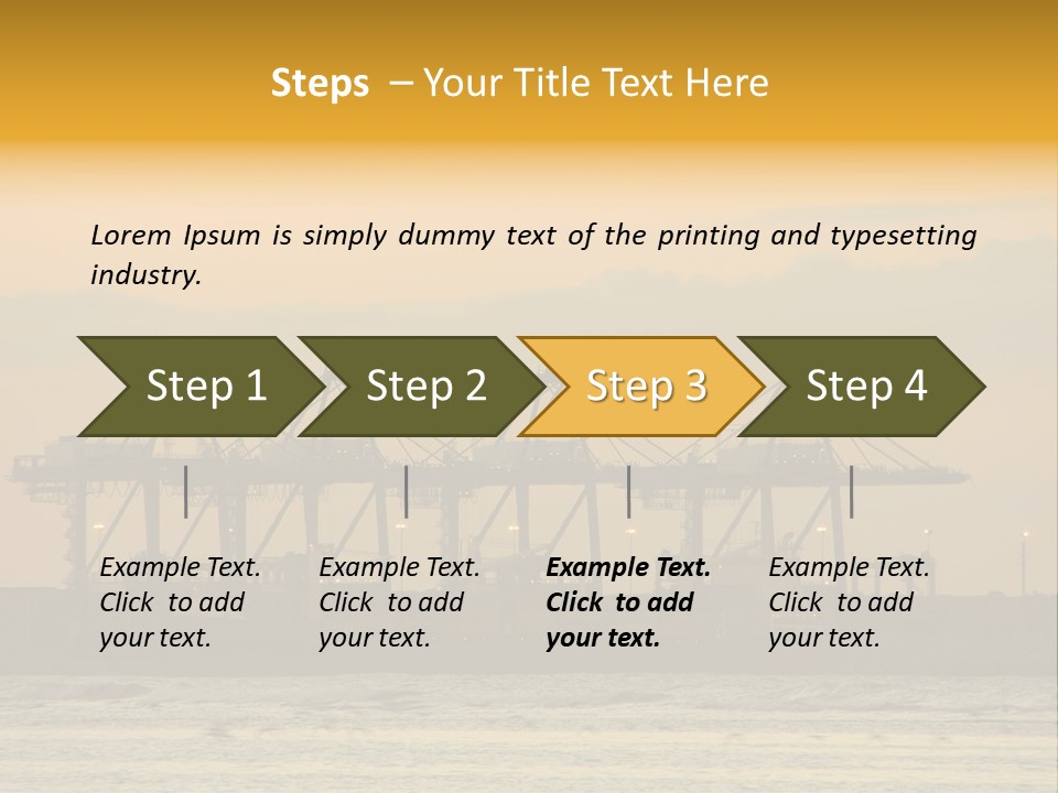 Republic Orange Shipping PowerPoint Template