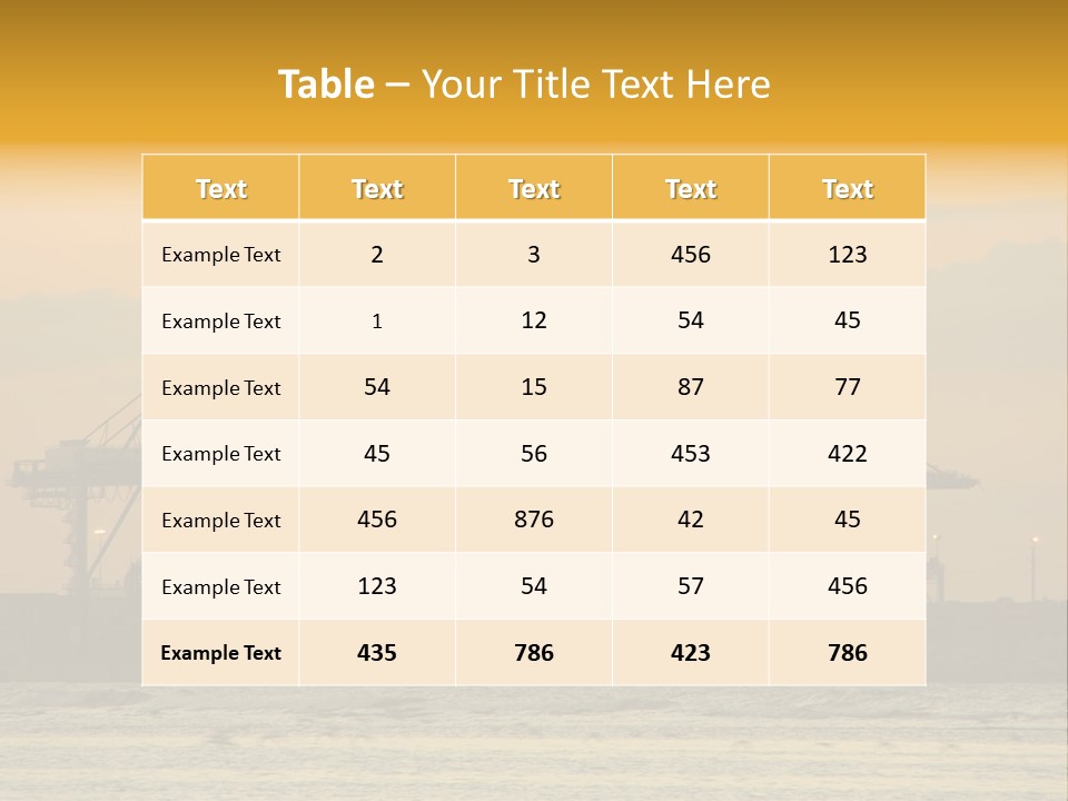 Republic Orange Shipping PowerPoint Template