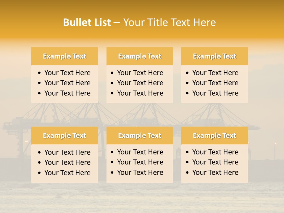 Republic Orange Shipping PowerPoint Template