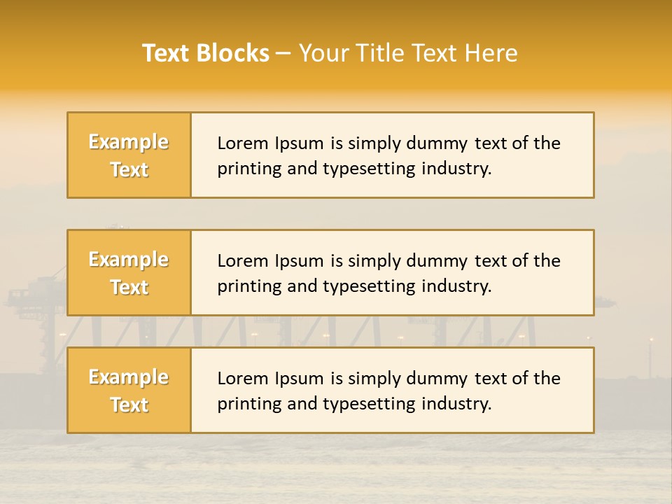 Republic Orange Shipping PowerPoint Template