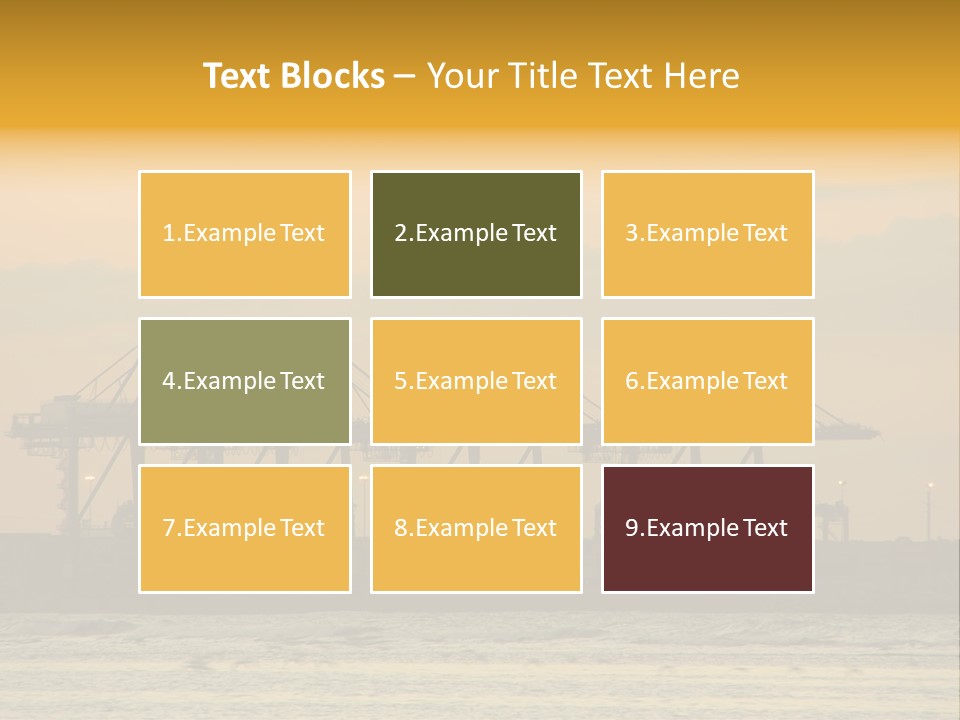 Republic Orange Shipping PowerPoint Template