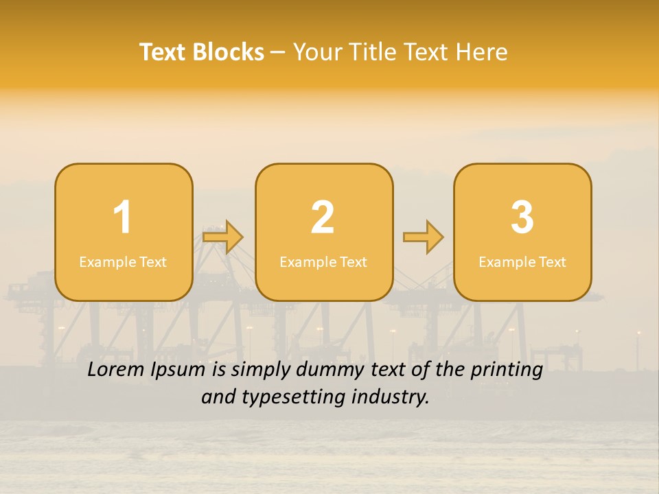 Republic Orange Shipping PowerPoint Template