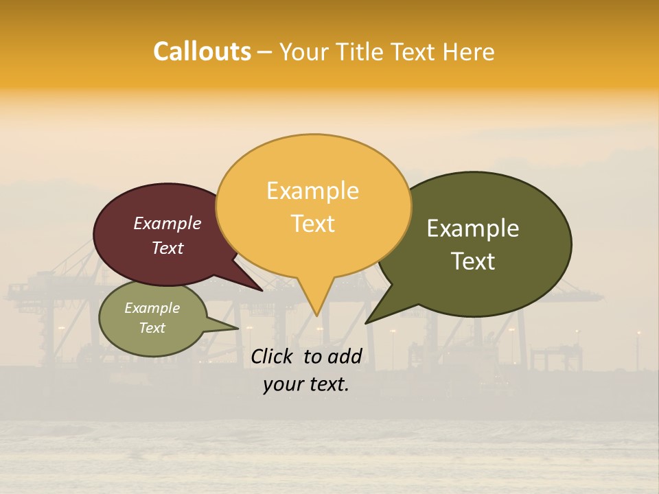 Republic Orange Shipping PowerPoint Template