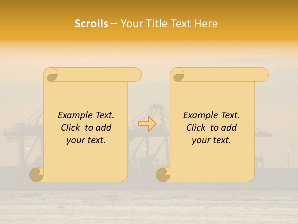 Republic Orange Shipping PowerPoint Template