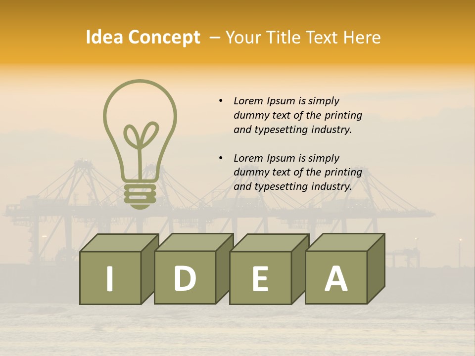 Republic Orange Shipping PowerPoint Template