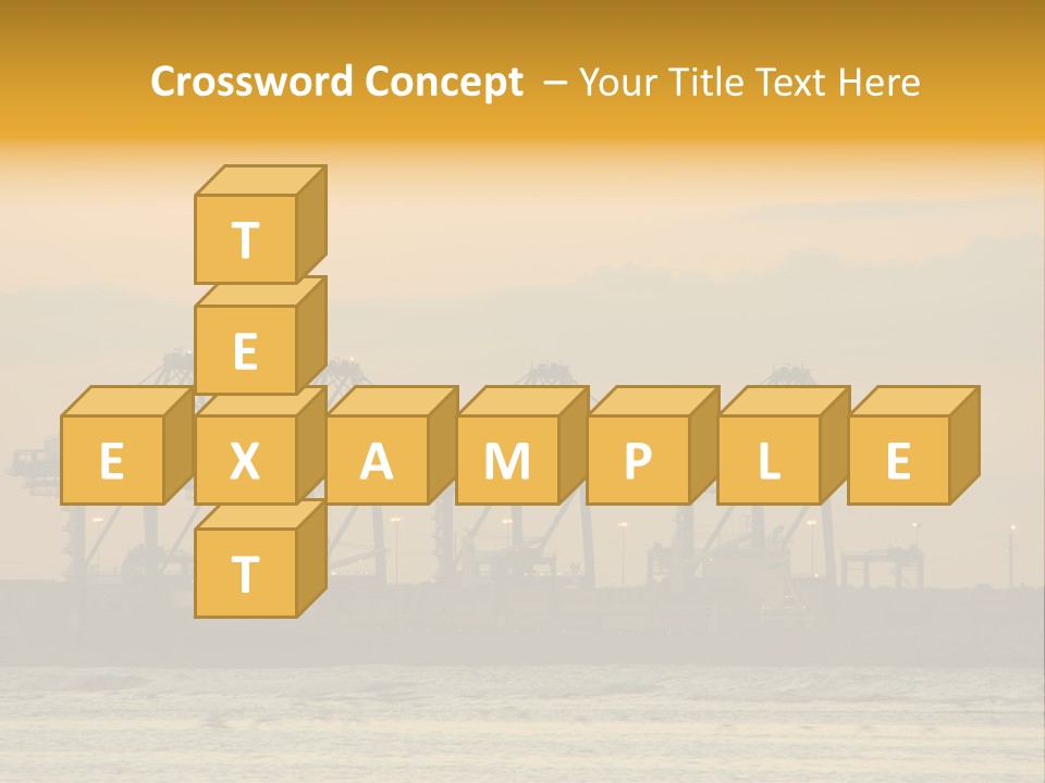 Republic Orange Shipping PowerPoint Template