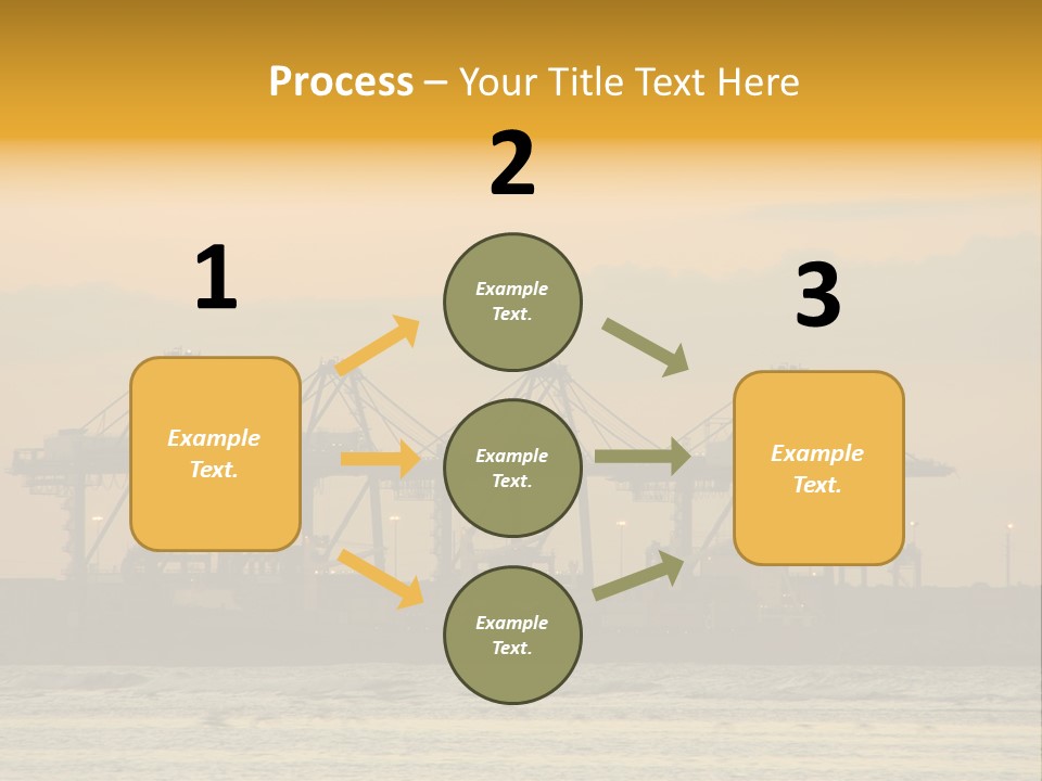 Republic Orange Shipping PowerPoint Template