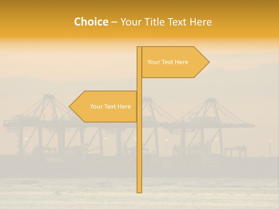 Republic Orange Shipping PowerPoint Template