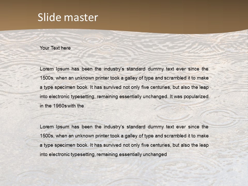 Rain Drop Spray Aqua PowerPoint Template