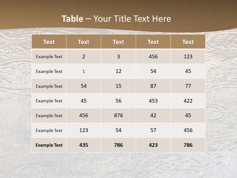 Rain Drop Spray Aqua PowerPoint Template