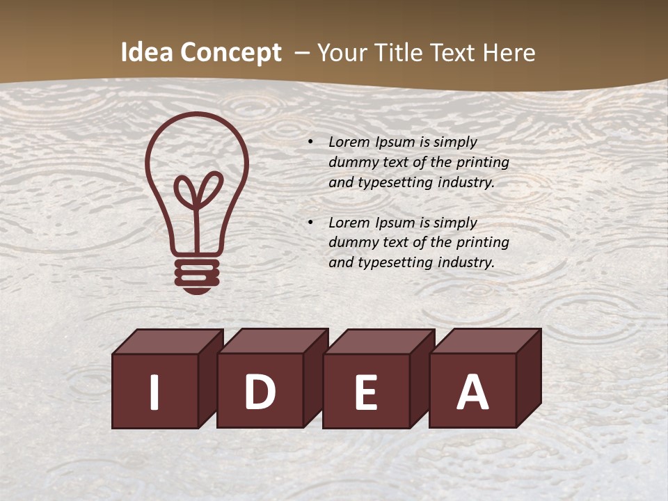 Rain Drop Spray Aqua PowerPoint Template