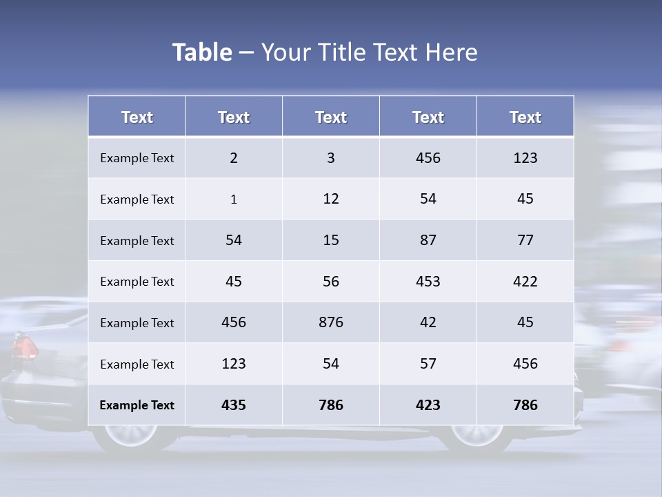 Building Rush Automobile PowerPoint Template