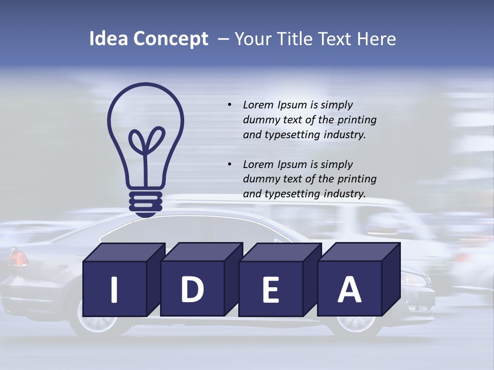 Building Rush Automobile PowerPoint Template