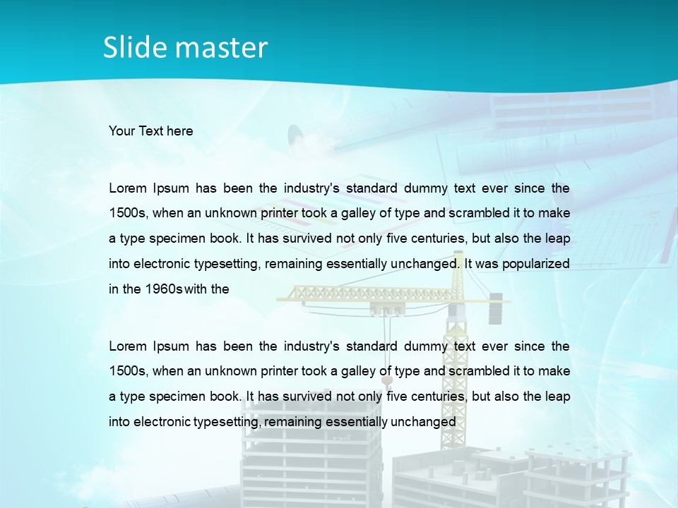 Architecture Building Crane PowerPoint Template