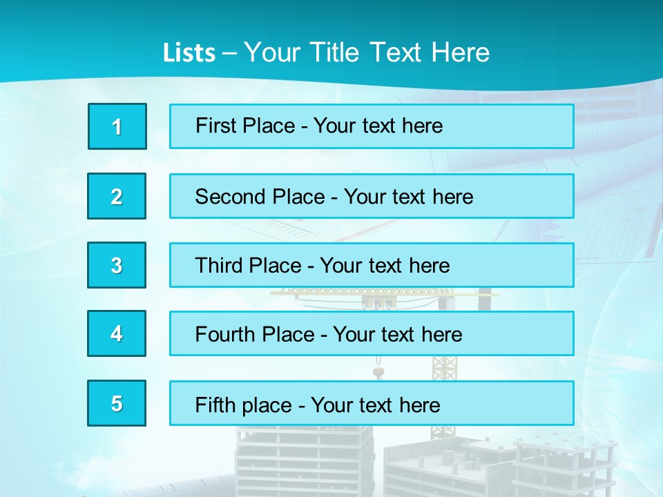 Architecture Building Crane PowerPoint Template