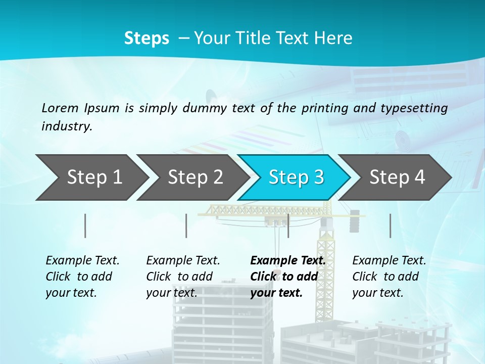Architecture Building Crane PowerPoint Template