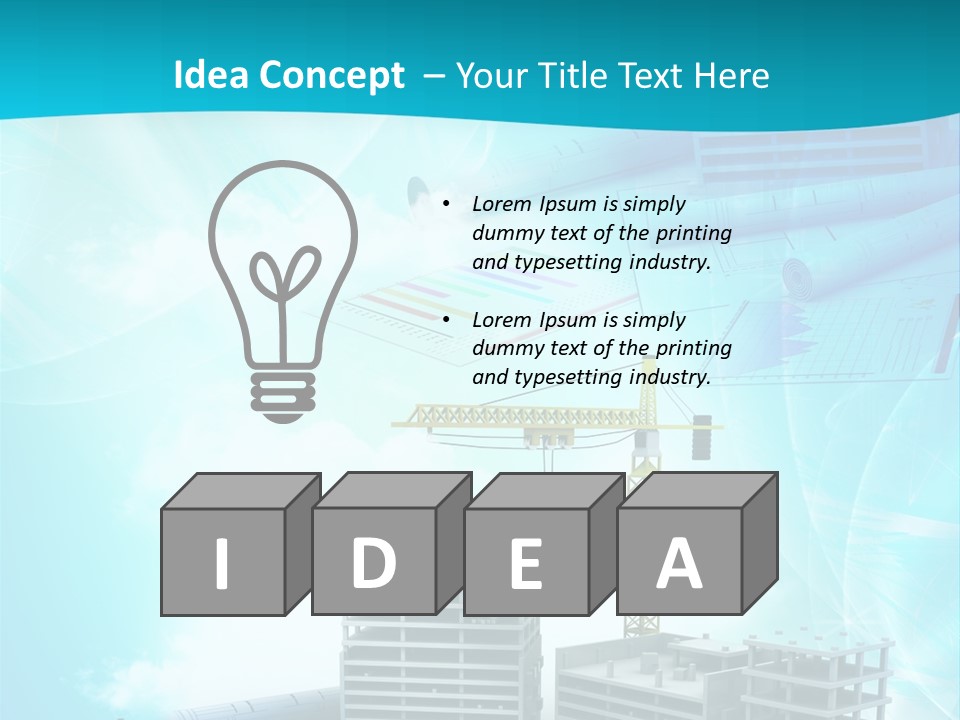 Architecture Building Crane PowerPoint Template