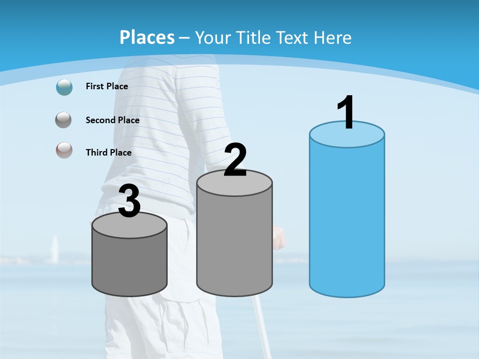 Male Recuperating Handicap PowerPoint Template