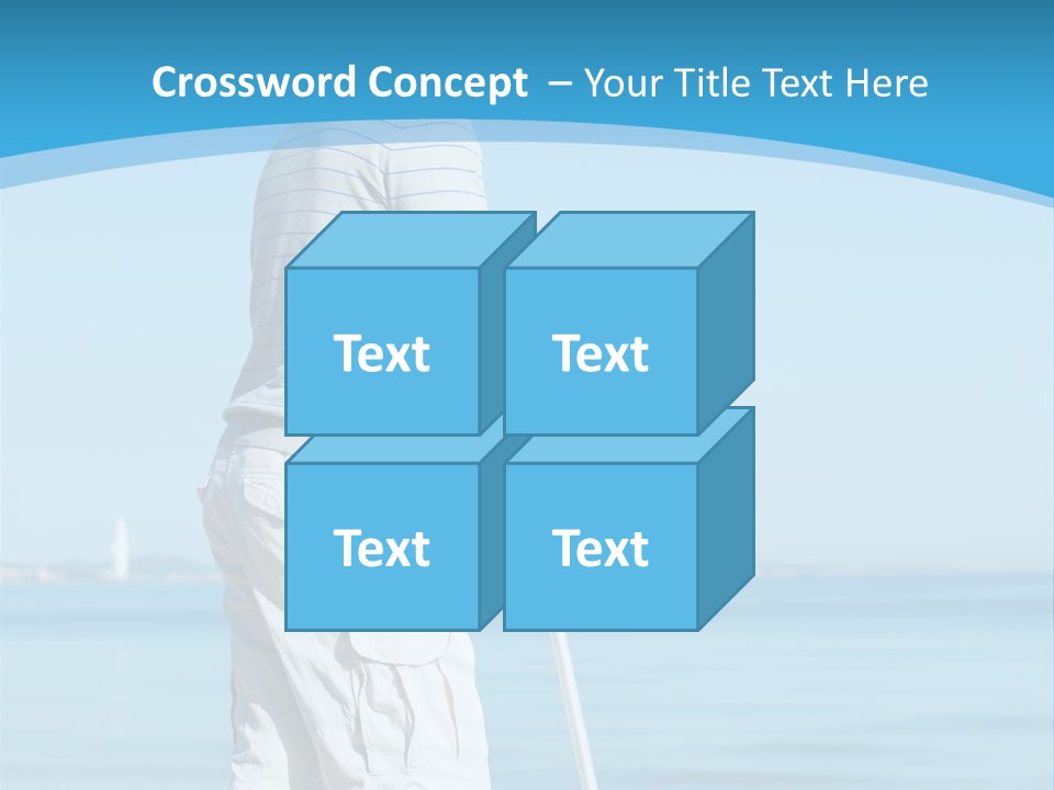Male Recuperating Handicap PowerPoint Template