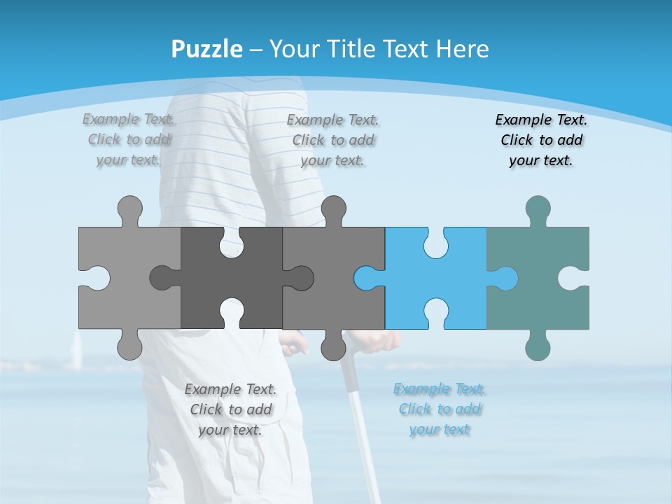 Male Recuperating Handicap PowerPoint Template