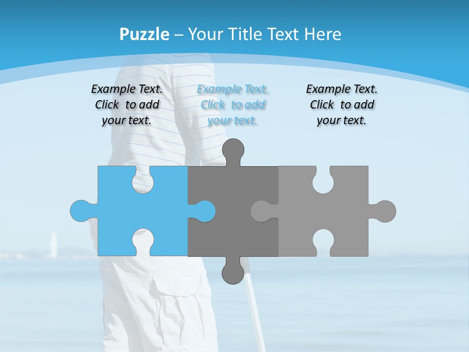 Male Recuperating Handicap PowerPoint Template