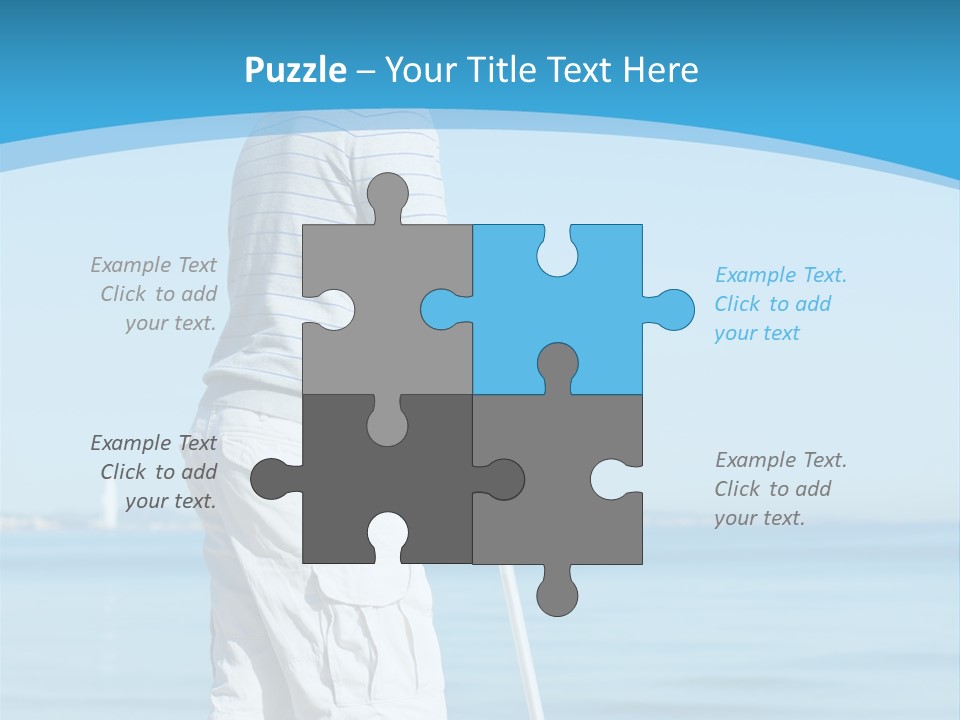 Male Recuperating Handicap PowerPoint Template